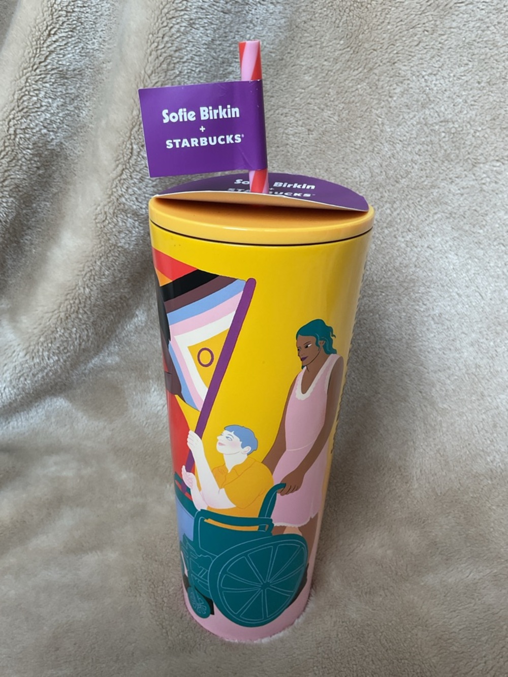 Starbucks Yellow Multicolor Sofie Birkin Rainbow Tumbler - Picture 2 of 5